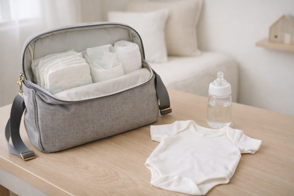 ce trebuie să conțină geanta bebelușului când ieși din casă